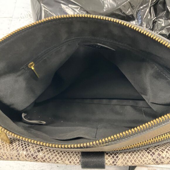 Fossil Brown Snake Embossed Leather Crossbody Bag - Picture 8 of 10